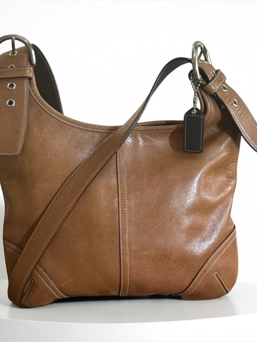 Coach Vintage Soho Legacy 9549 Cognac Leather Hippie Shoulder Crossbody Bag